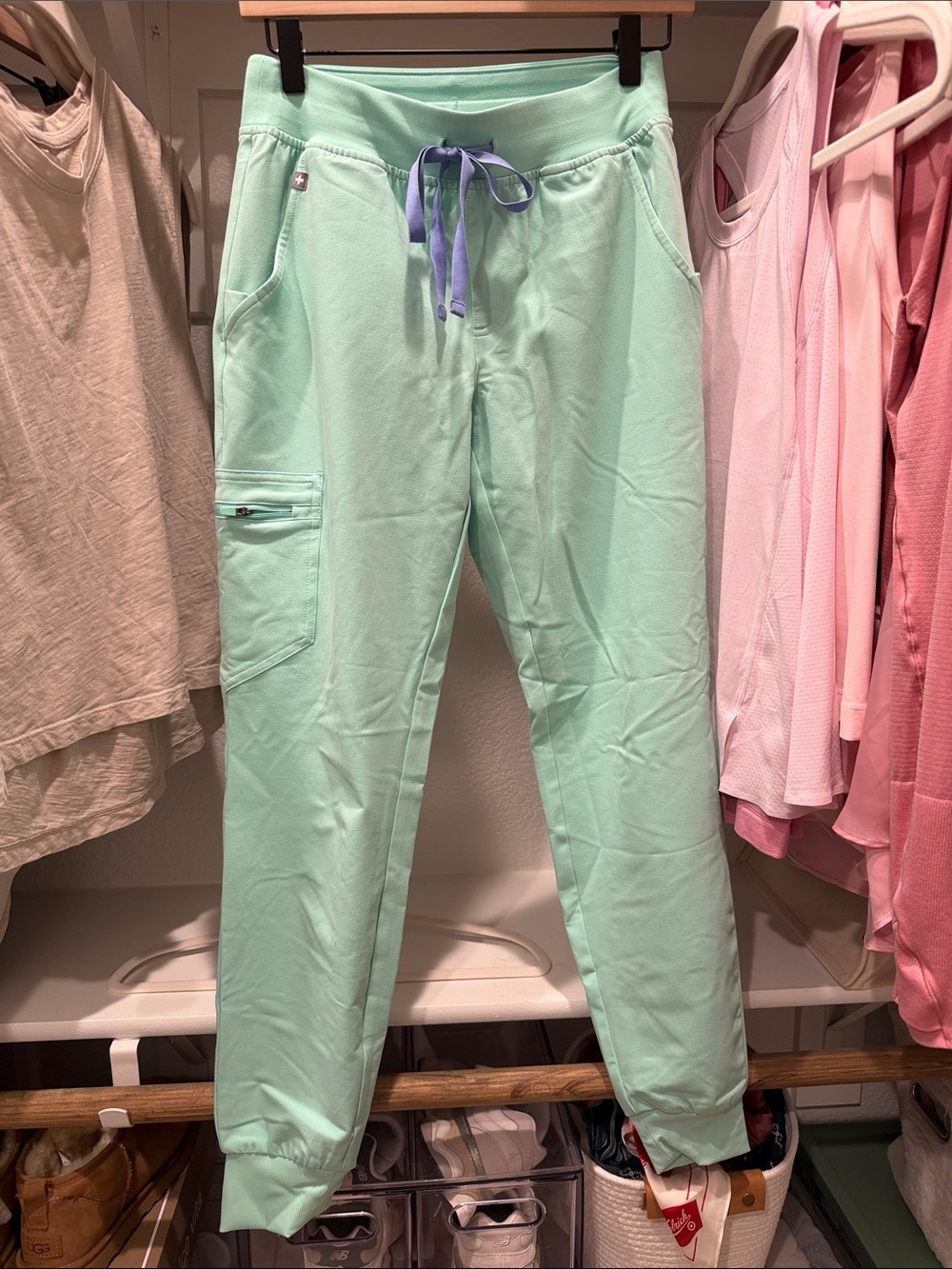 Figs Zamora Mint Drawstring Jogger Pants